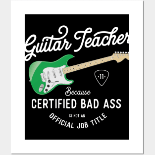 Guitar Teacher print - Bad Ass Job Title product Posters and Art